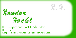 nandor hockl business card